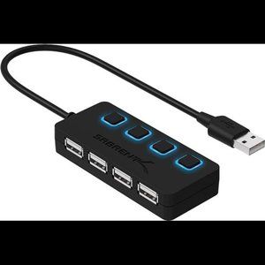 4-Port USB 2.0 Data Hub  [Charging NOT Supported] for Mac & PC